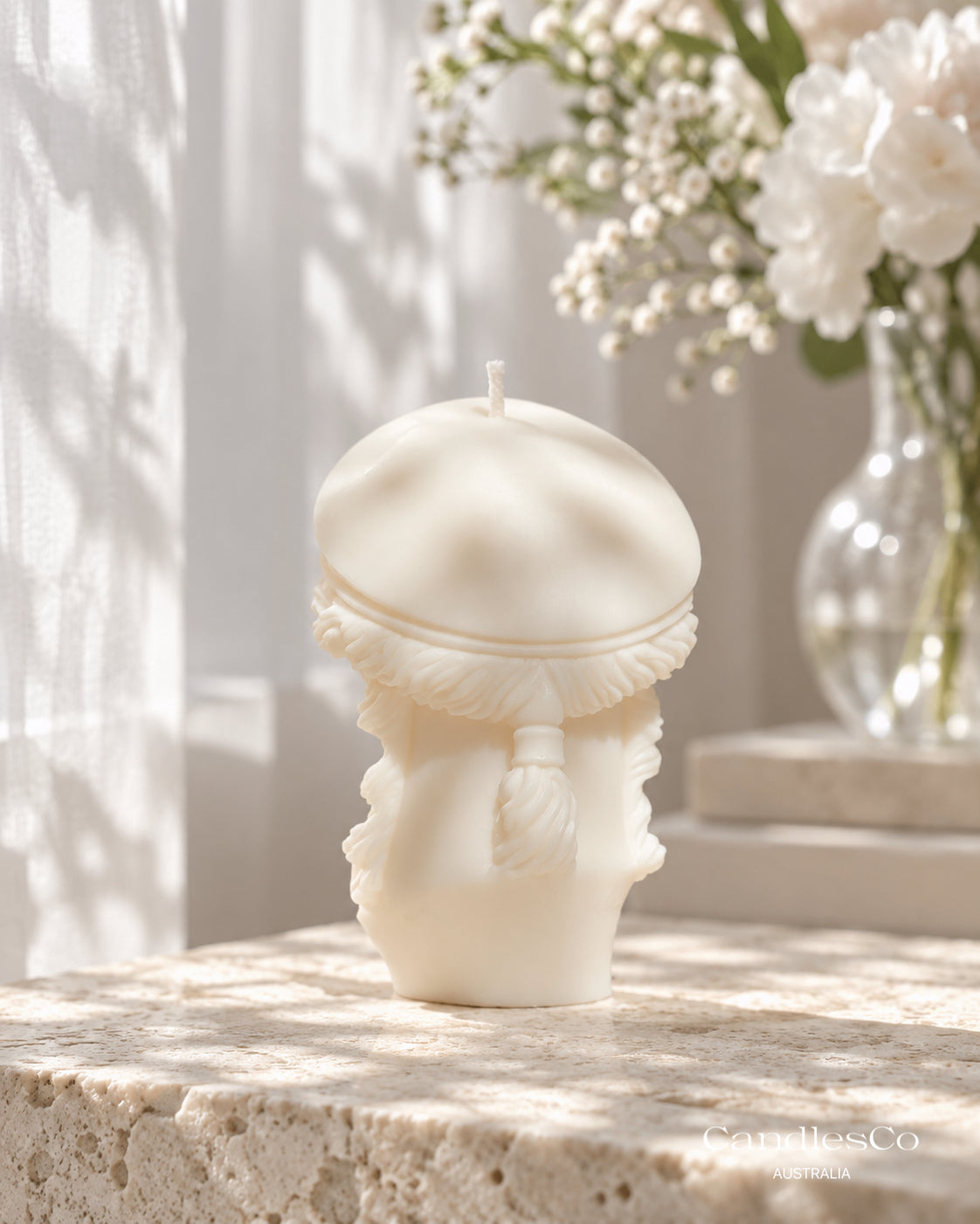 Greek Goddess Bust Candle – Sculptural Soy Wax Decor Candle