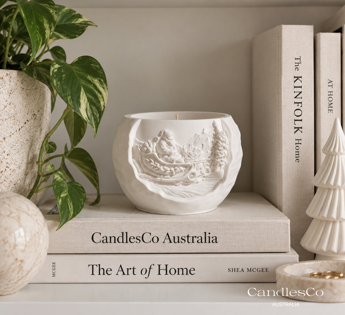 Santa Sleigh Christmas Candle – Handmade Scented Vessel Candle