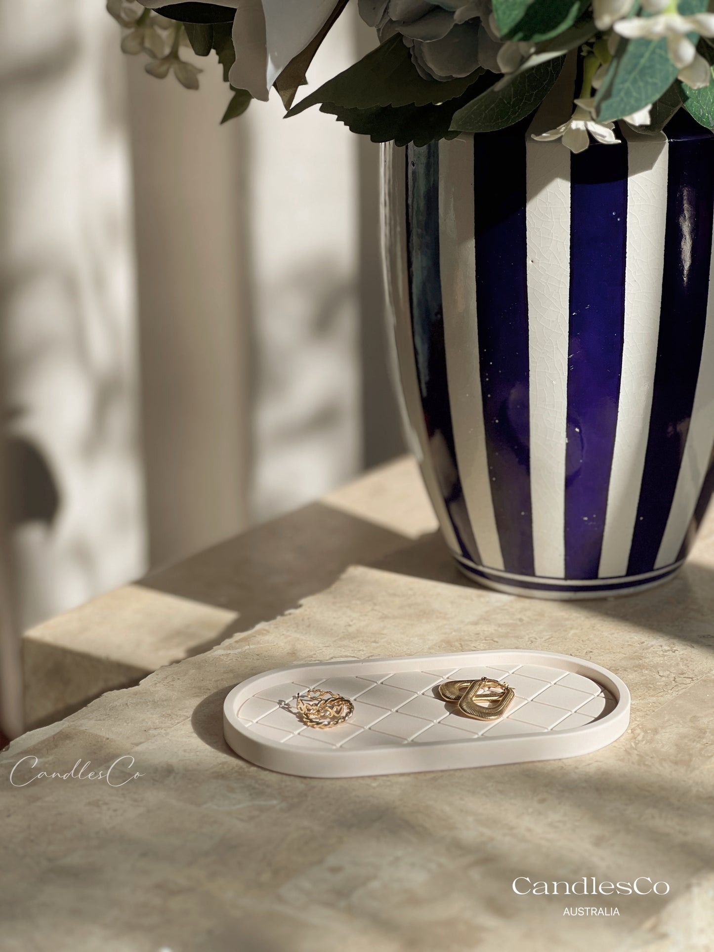 Oval Pattern Trinket Tray