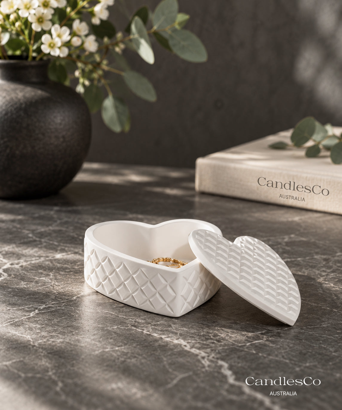 Heart Trinket Box with Lid | Handmade Jewellery Keepsake Box