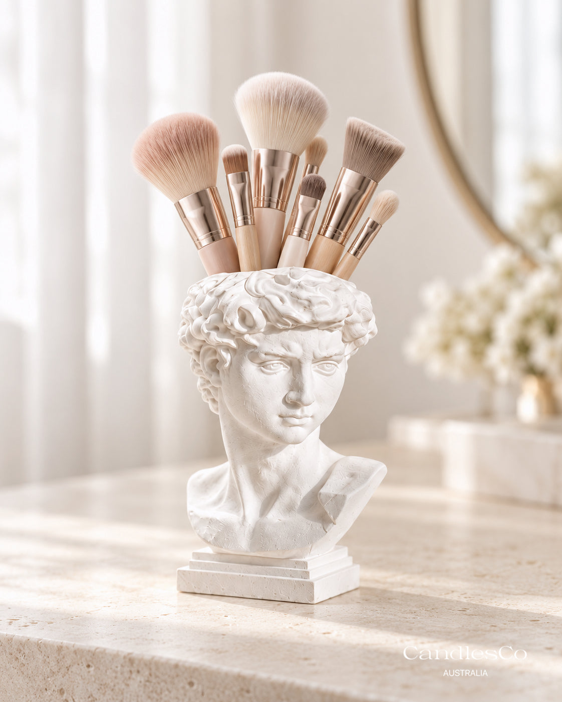 David Bust Vase – Handmade Sculpture Pen & Makeup Brush Holder