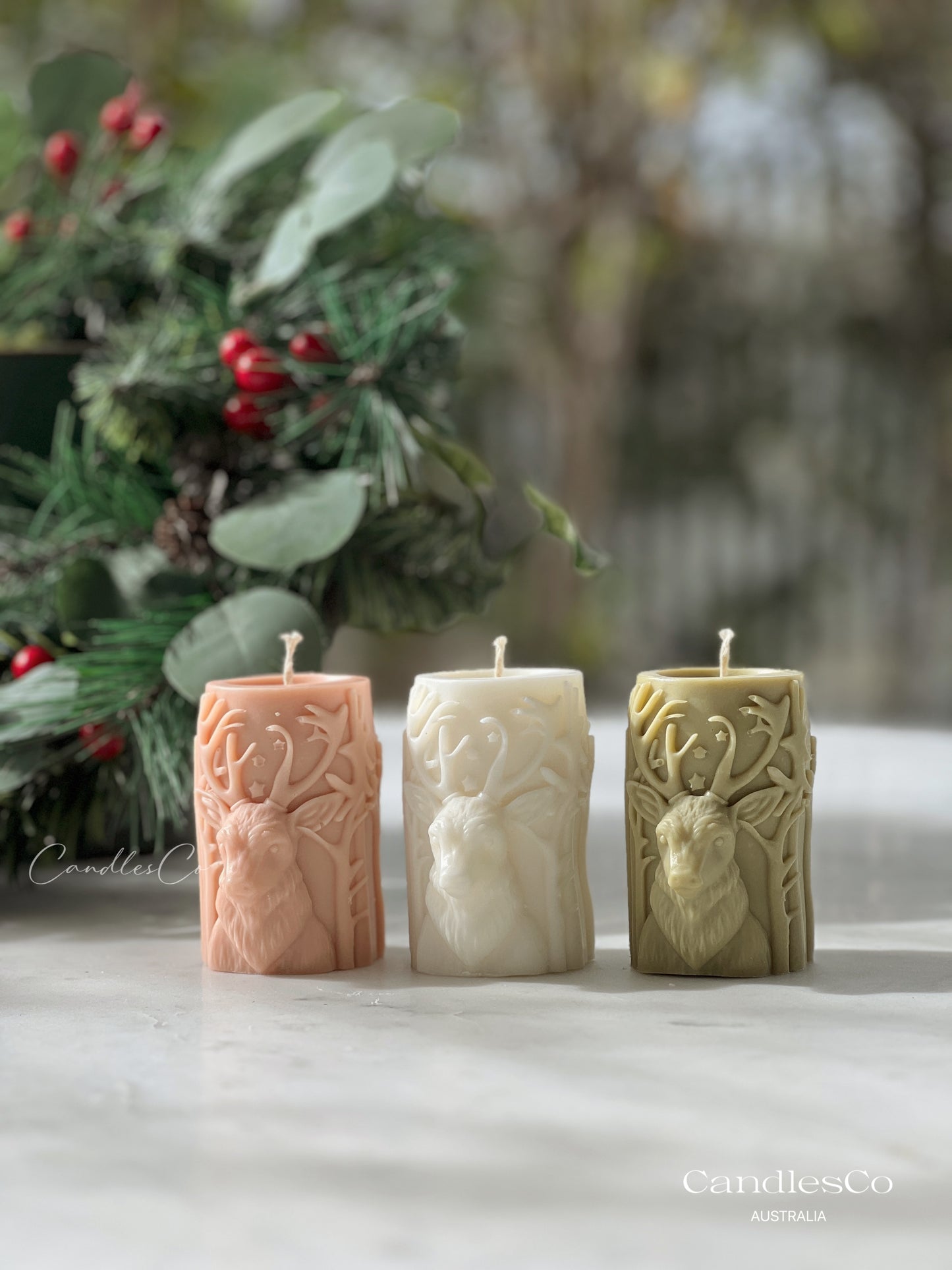 Christmas Reindeer Pillar
