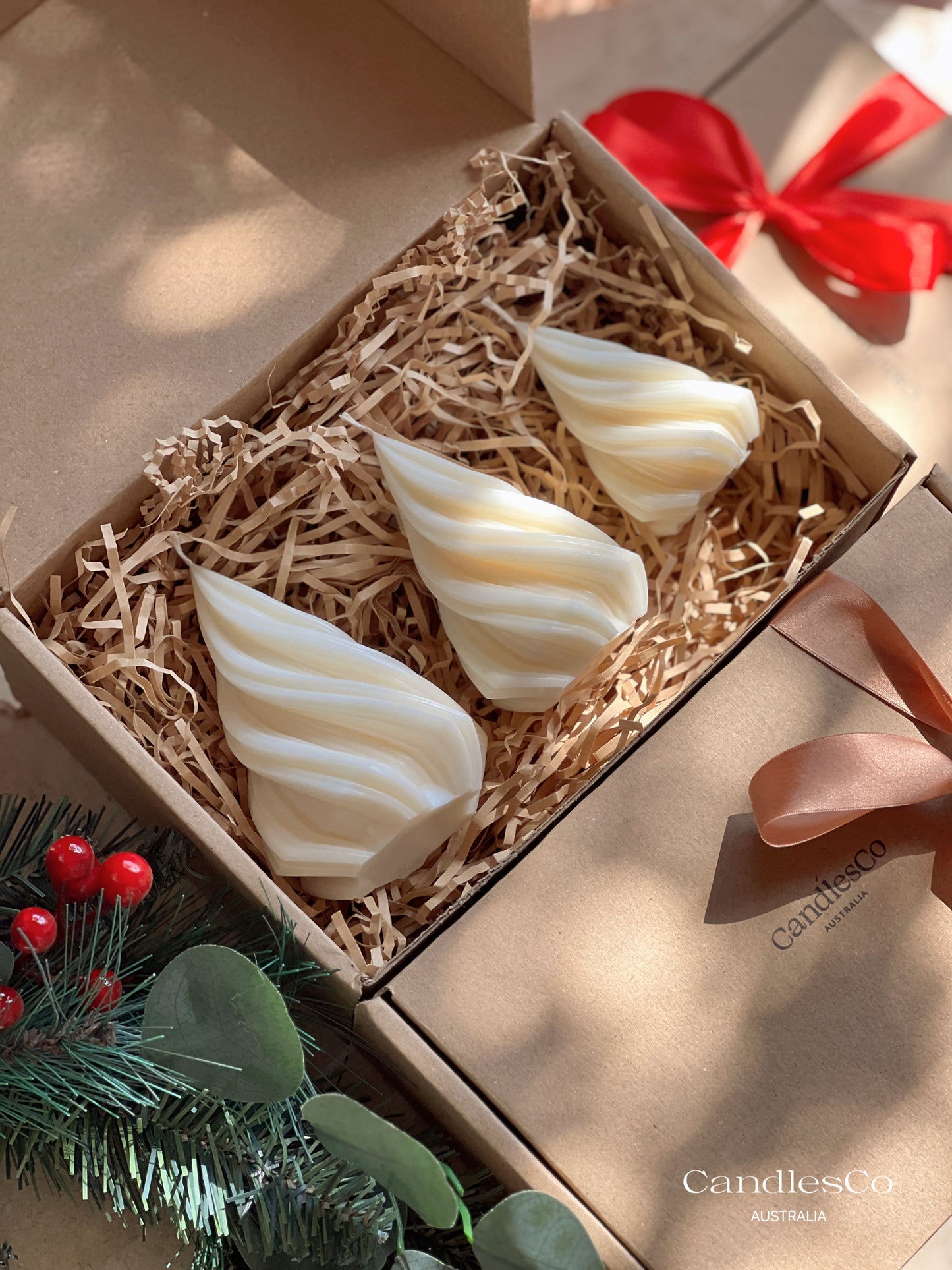 Twirl Christmas Trees Gift Box