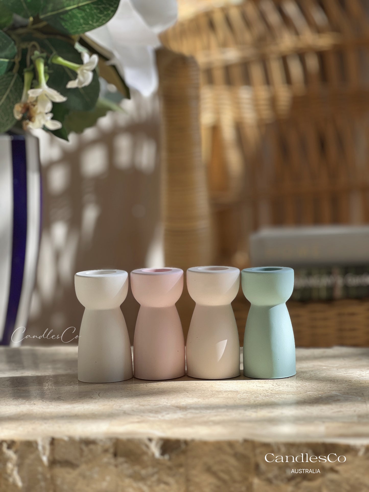 Hourglass Candlestick Holder