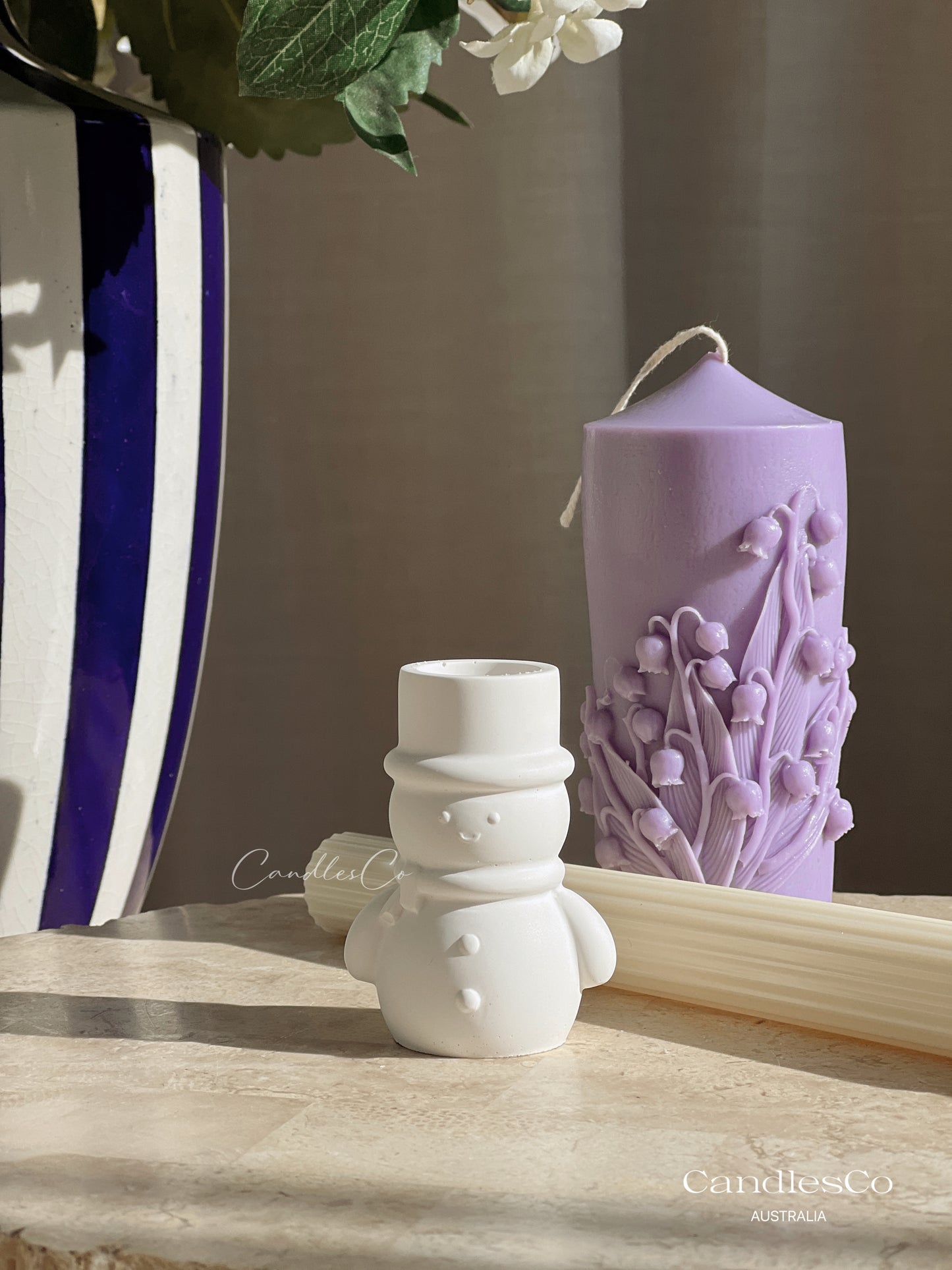 Snowmen Candlestick Holder