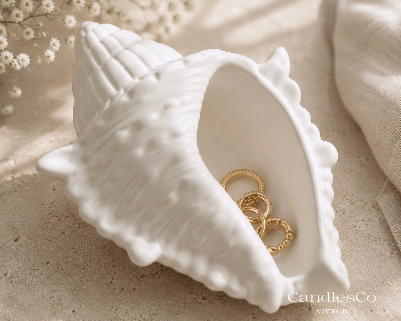 Conch Shell Trinket Dish