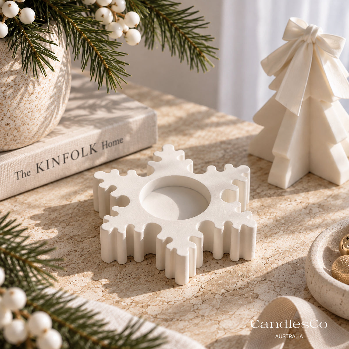 Snowflake Tealight Candle Holder | Christmas Candle Holder