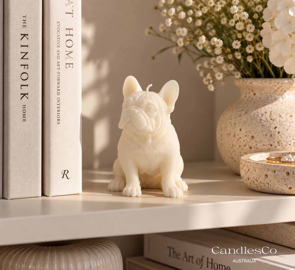 French Bulldog Sculptural Candle
