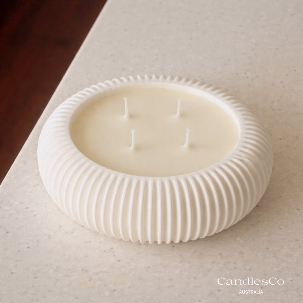 Ribbed Scented Vessel Candle