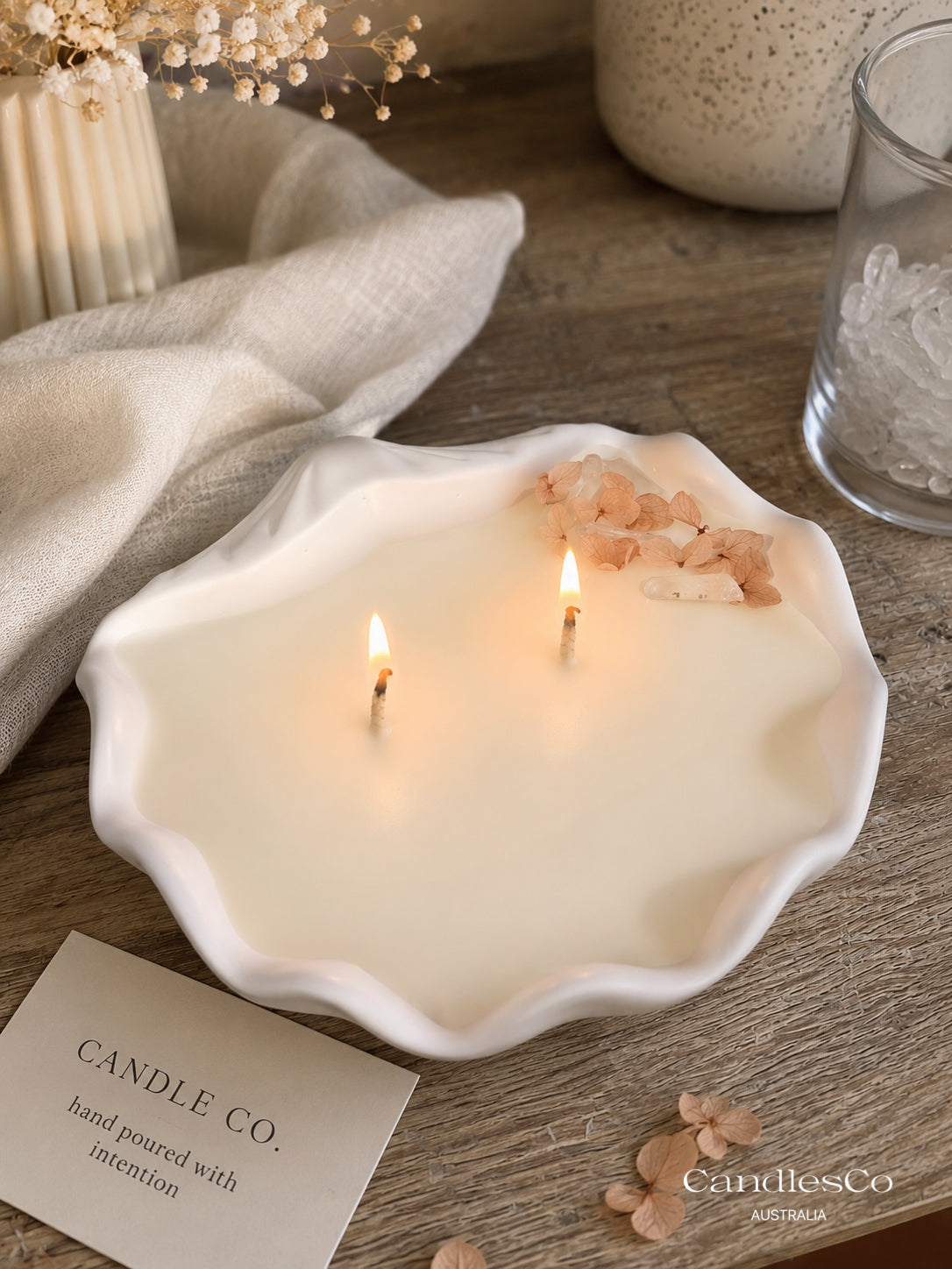 Crystal Shell Vessel Candle