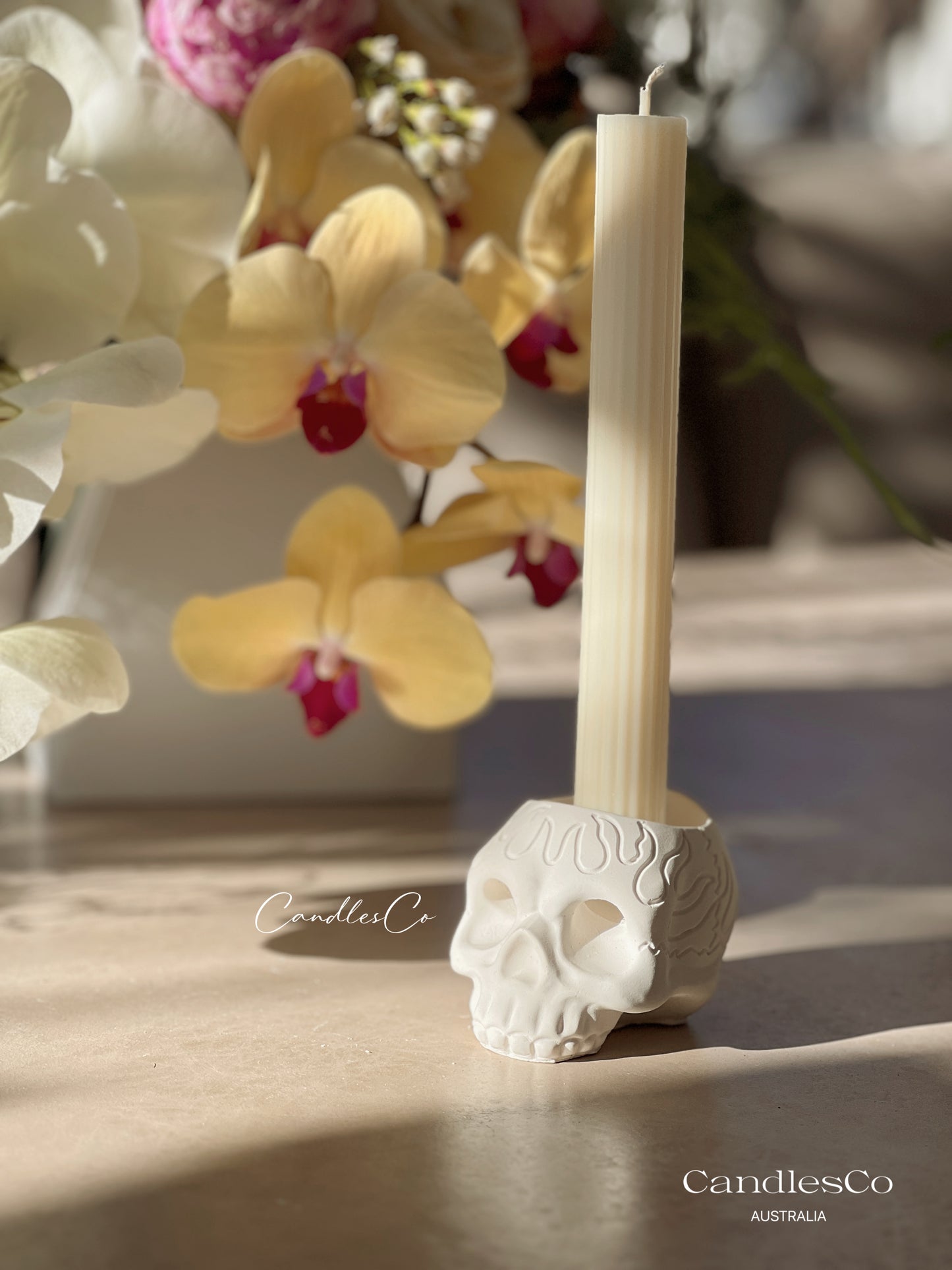 Skull Candlestick Holder
