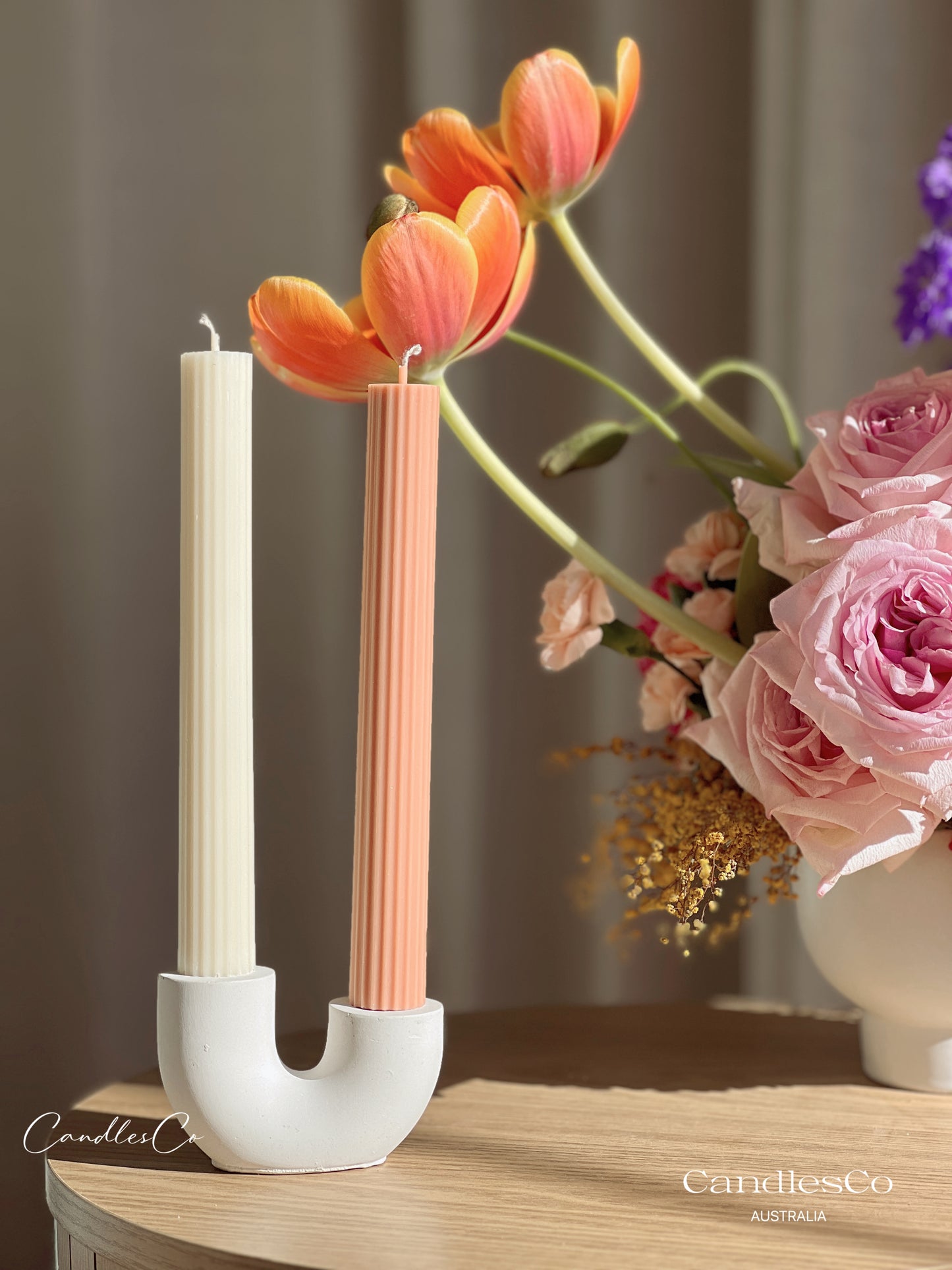 U Shaped Candle Holder