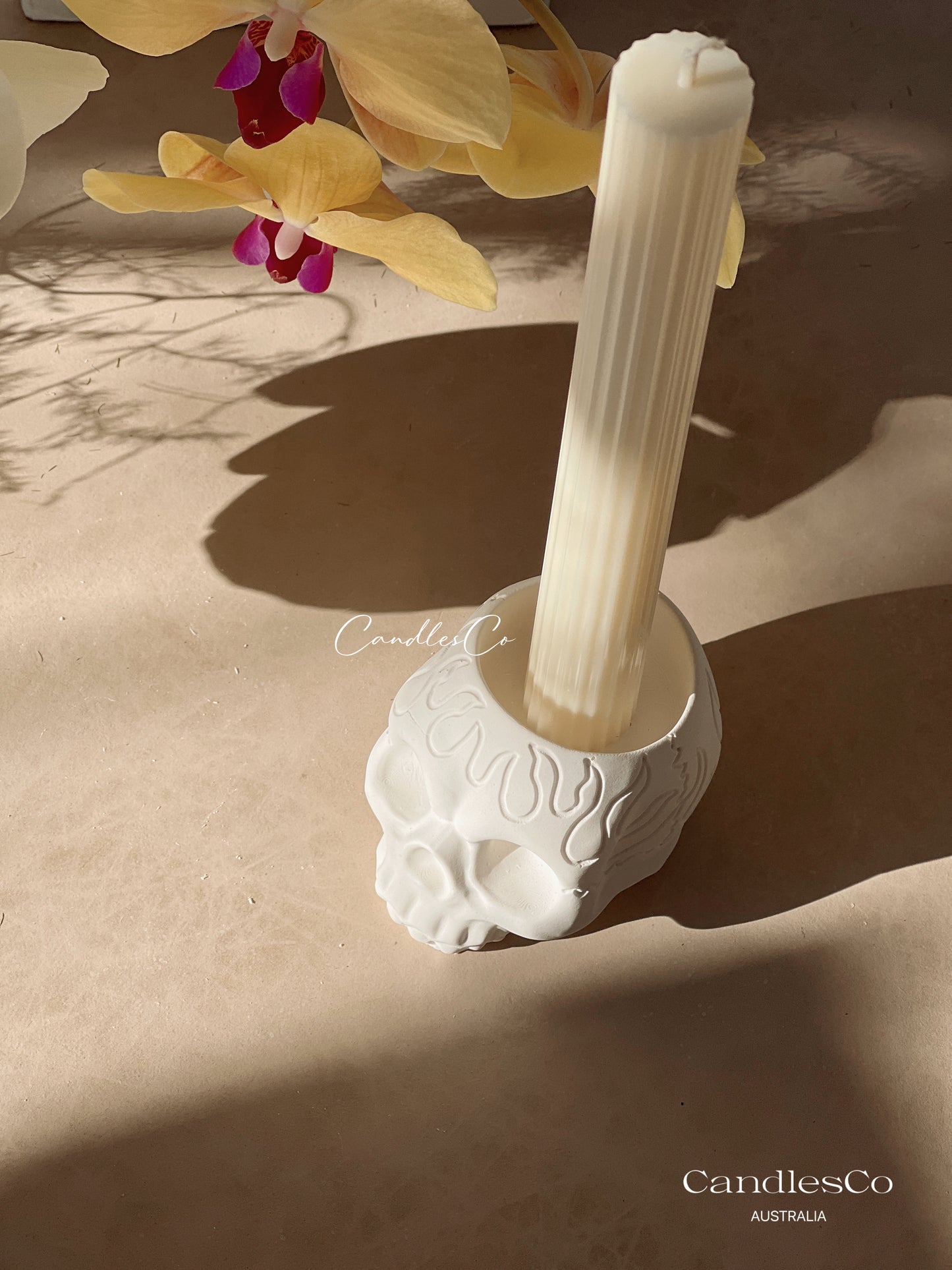 Skull Candlestick Holder