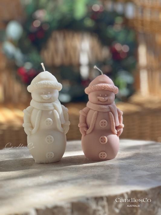 Large Snowmen Candle