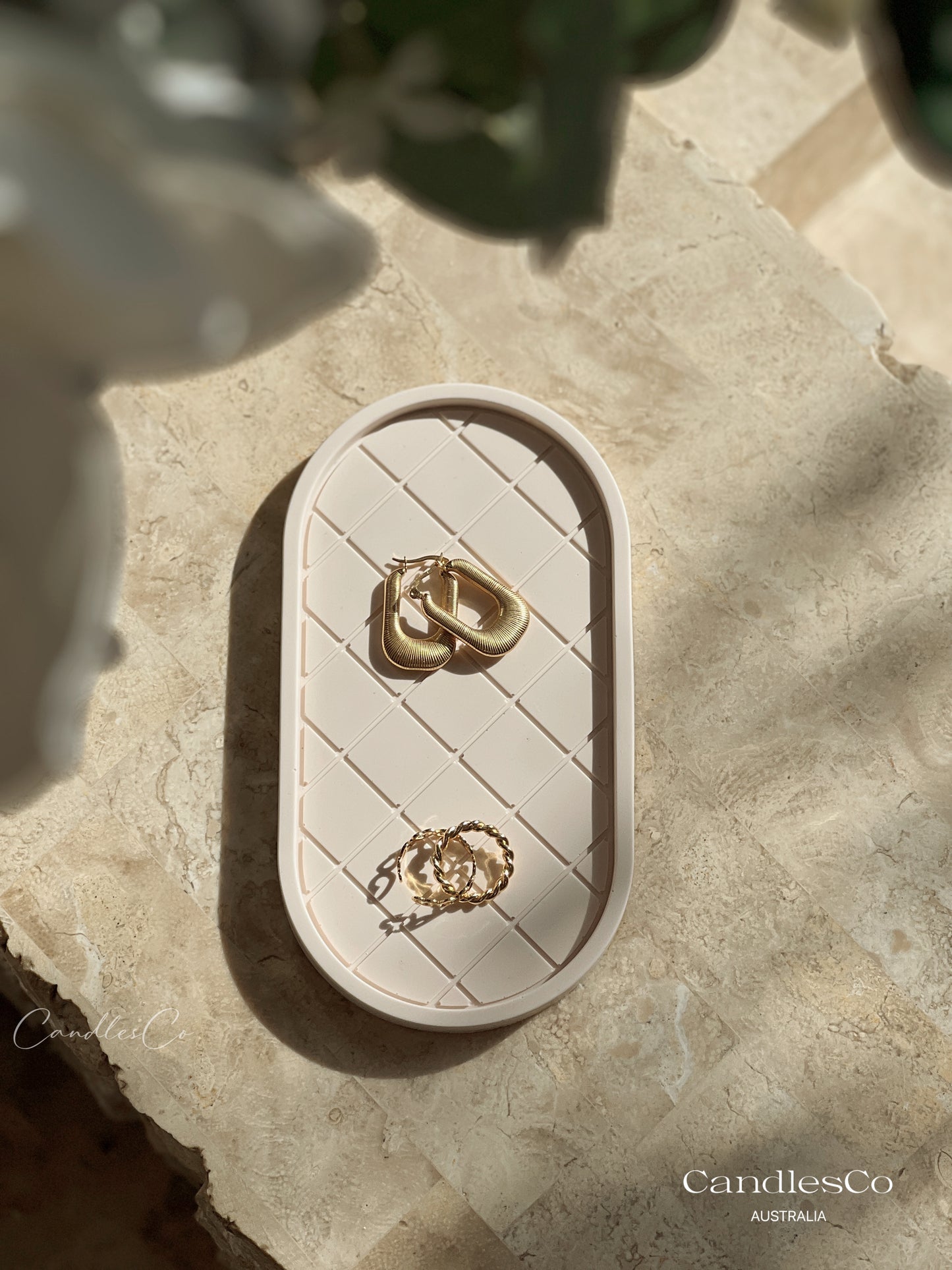 Oval Pattern Trinket Tray