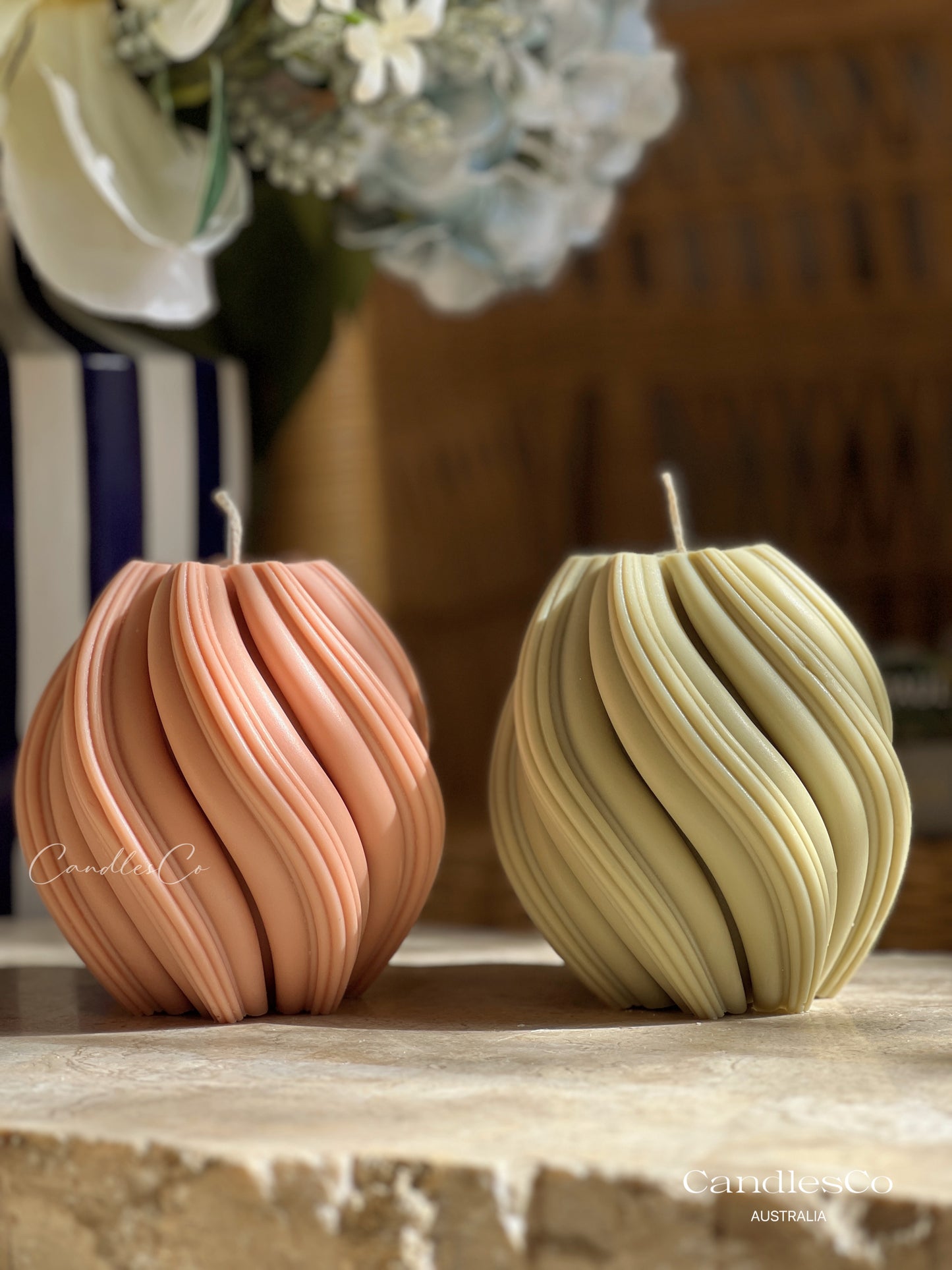 Swirl Sculptural Candle