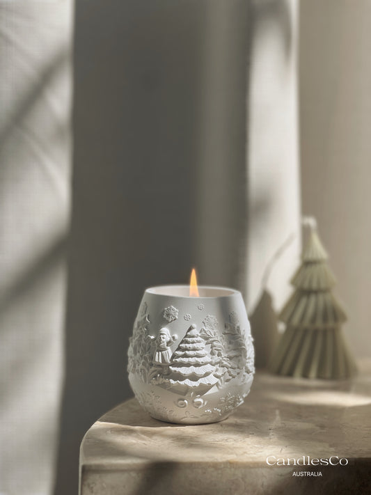 Winter Scene Christmas Vessel
