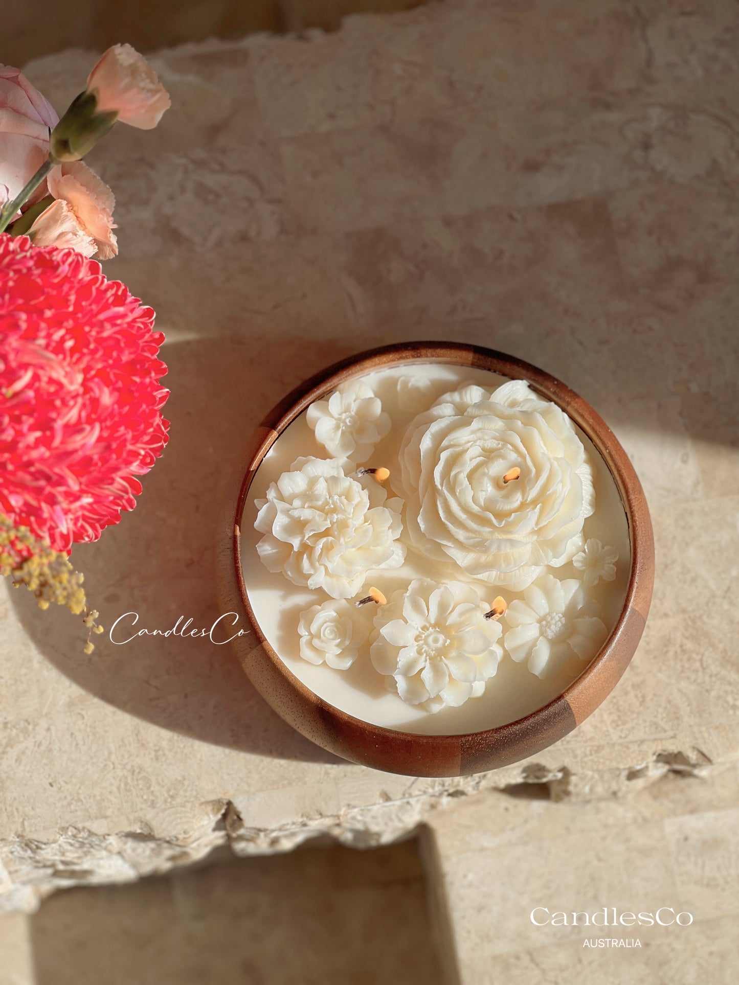 Flowers Acacia Bowl