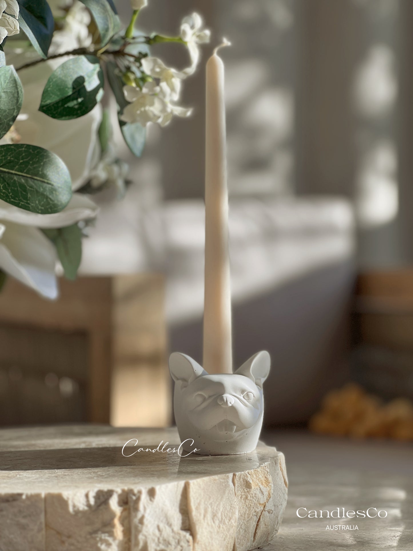 French Bulldog CandleStick Holder