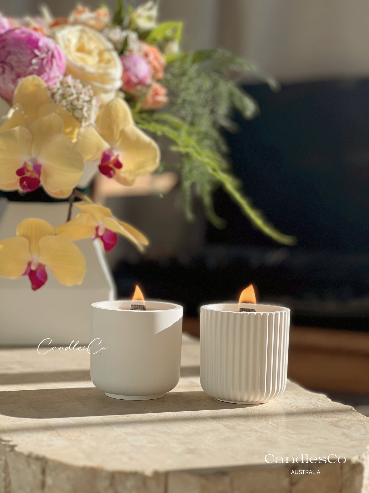 Scented Ribbed Vessel Jar