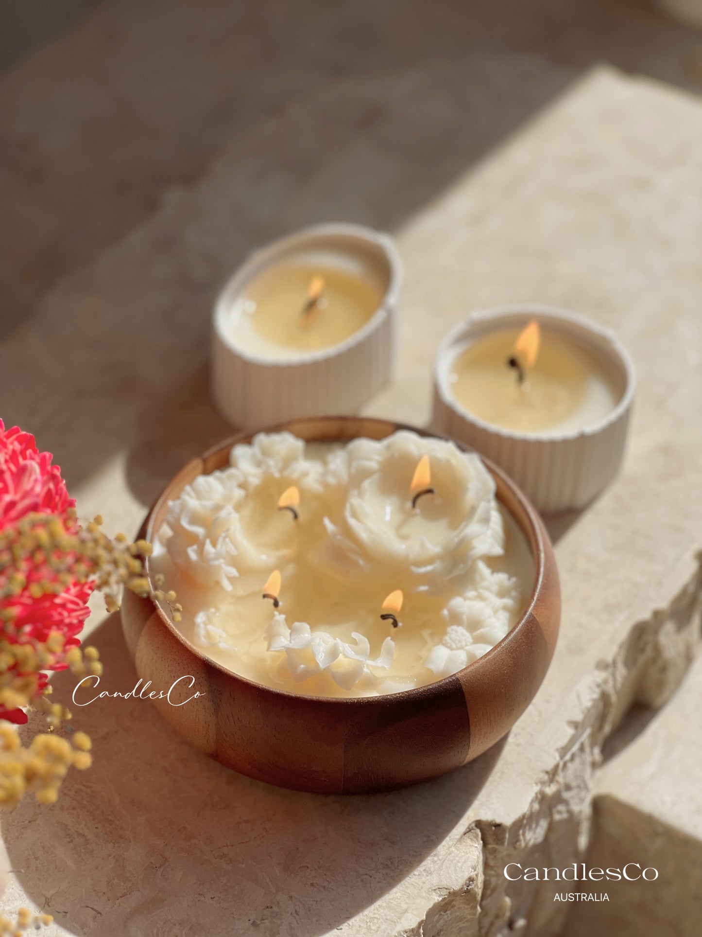Flowers Acacia Bowl