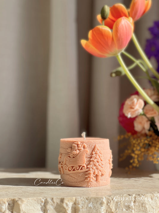 Christmas Santa Pillar Candle