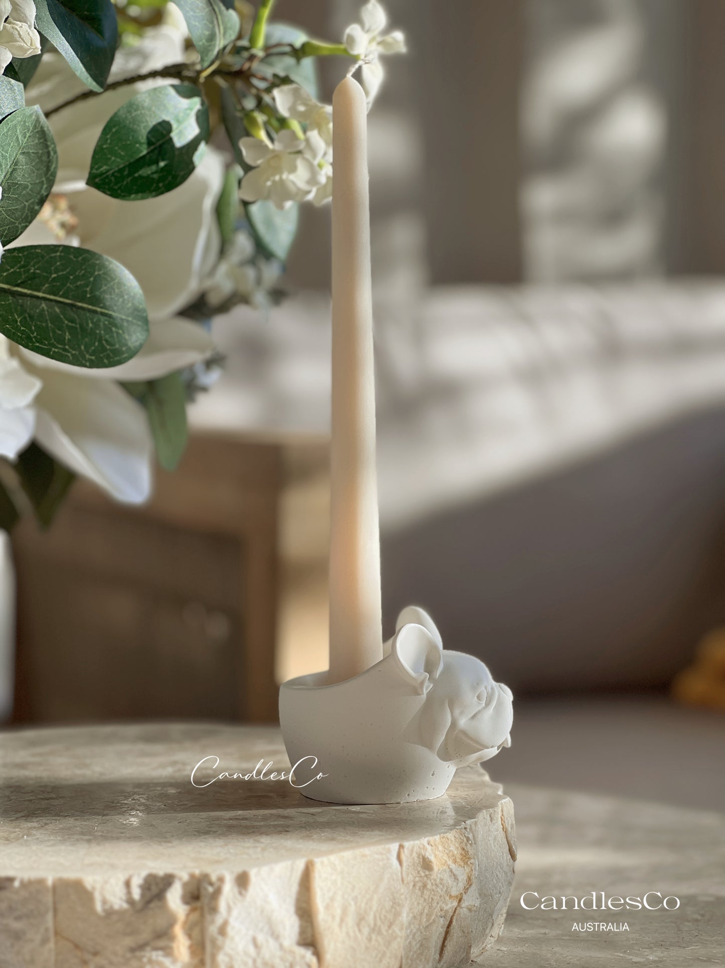 French Bulldog CandleStick Holder