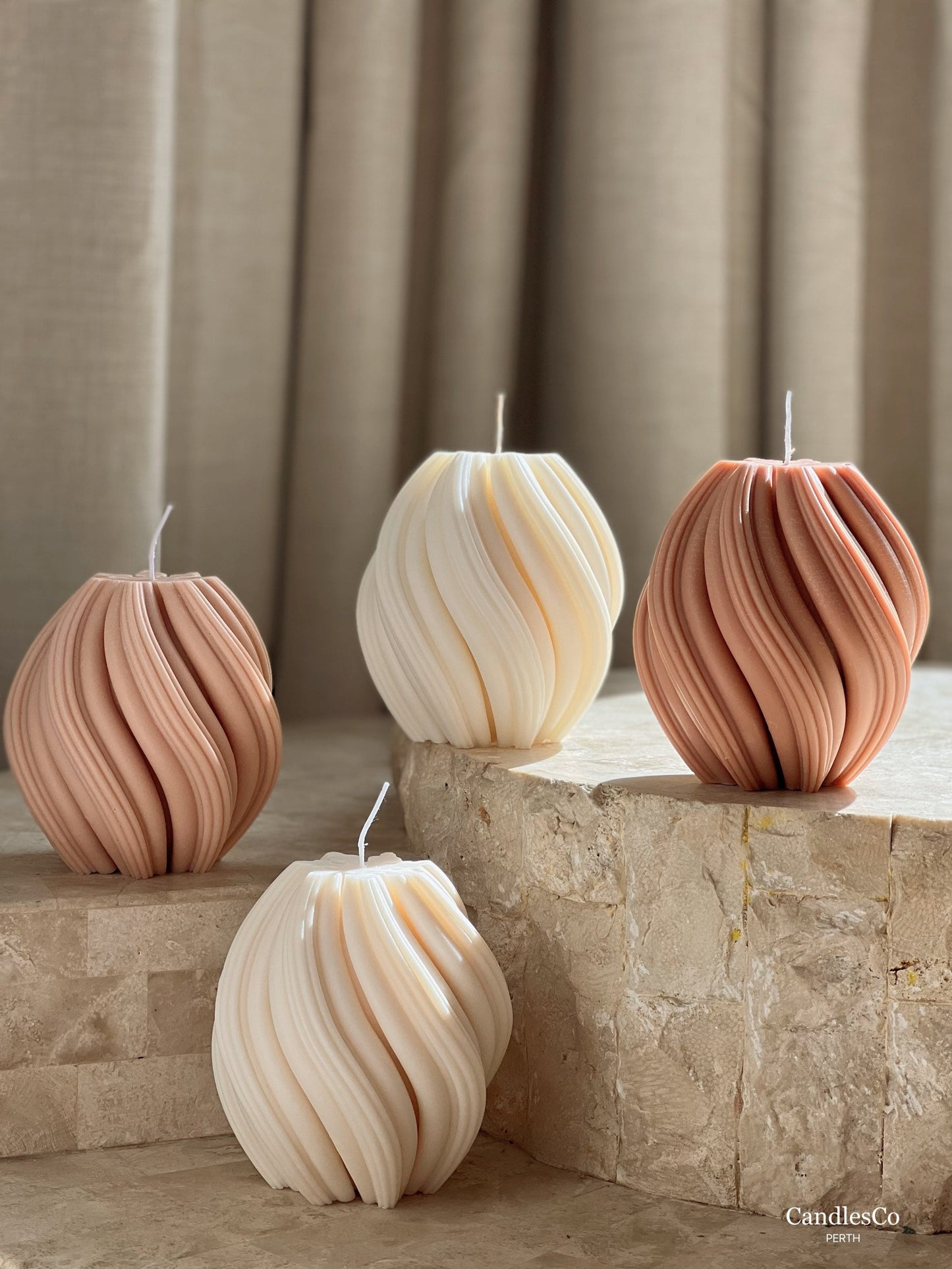 Swirl Sculptural Candle