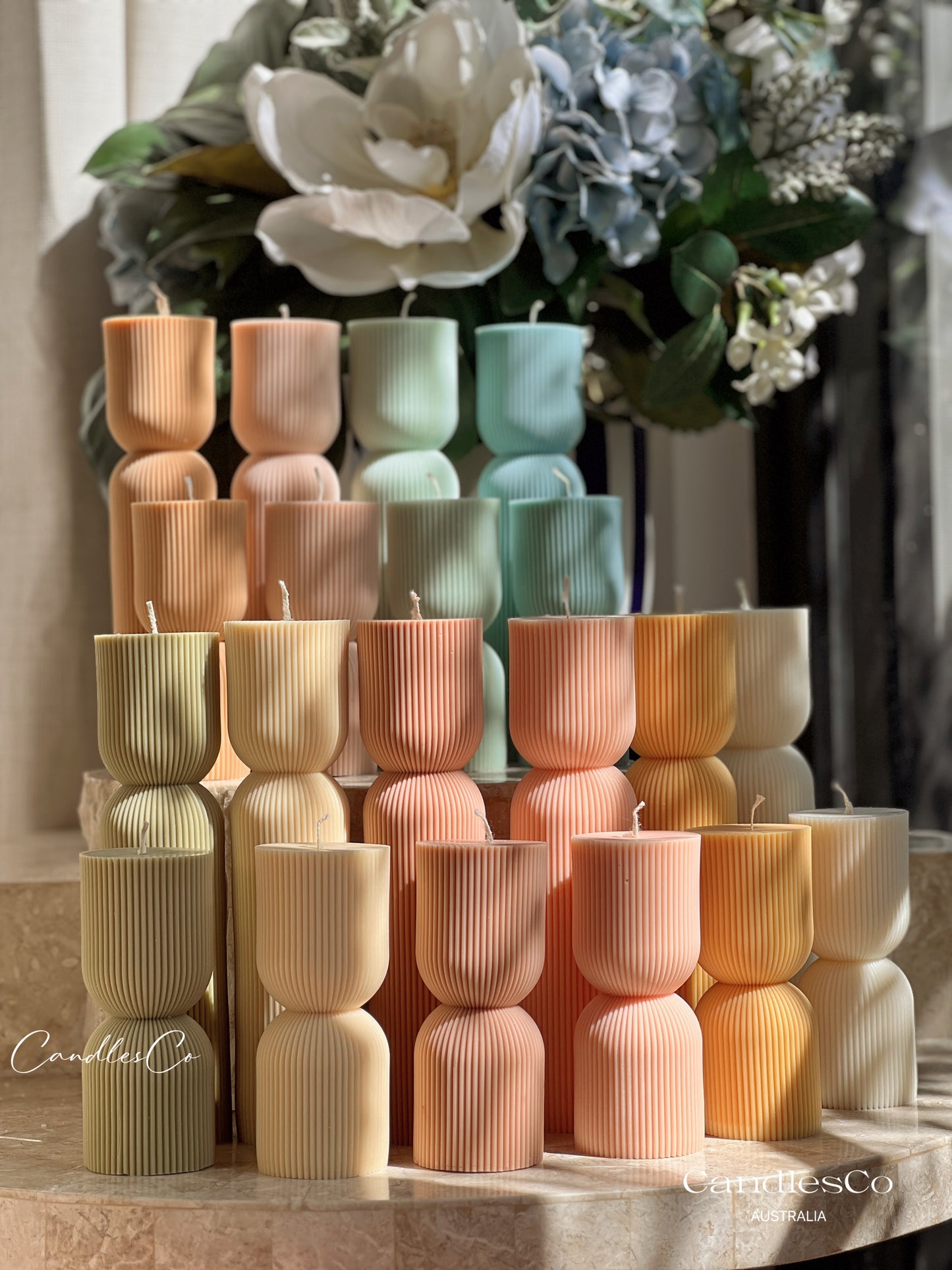 Hourglass Pillar Candle