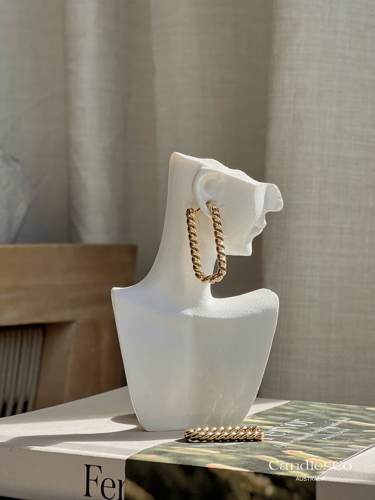 Rope Twist Hoop Earrings