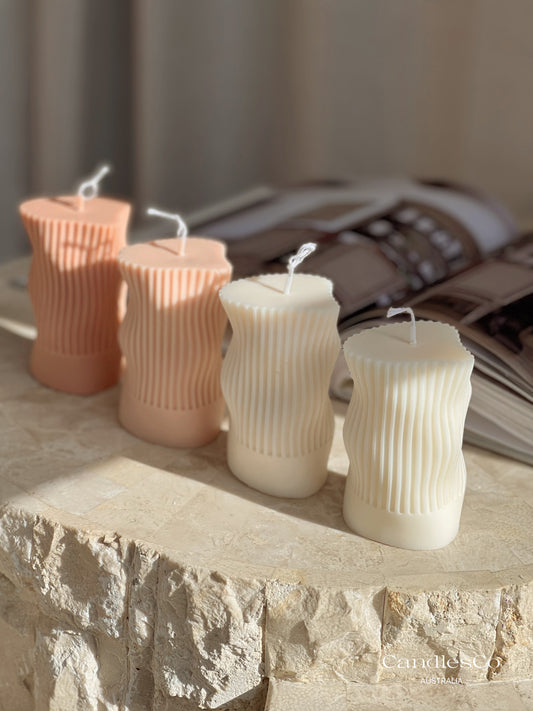 Wave Pillar Candle