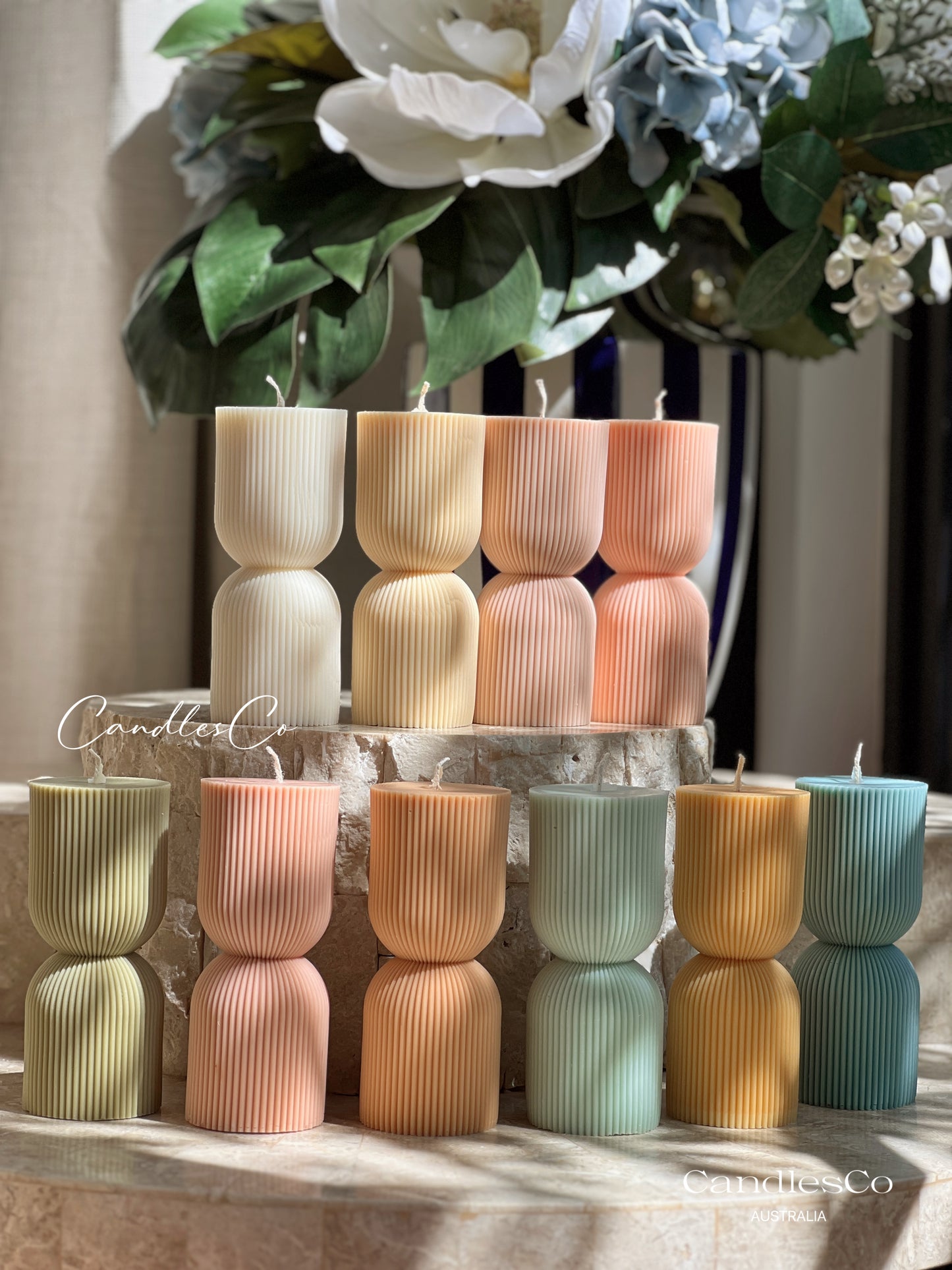 Hourglass Pillar Candle