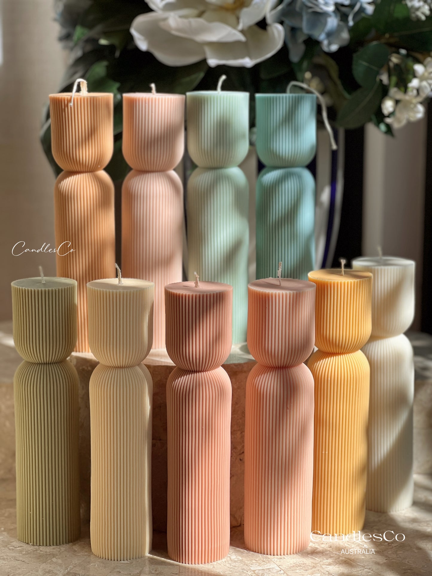 Hourglass Pillar Candle