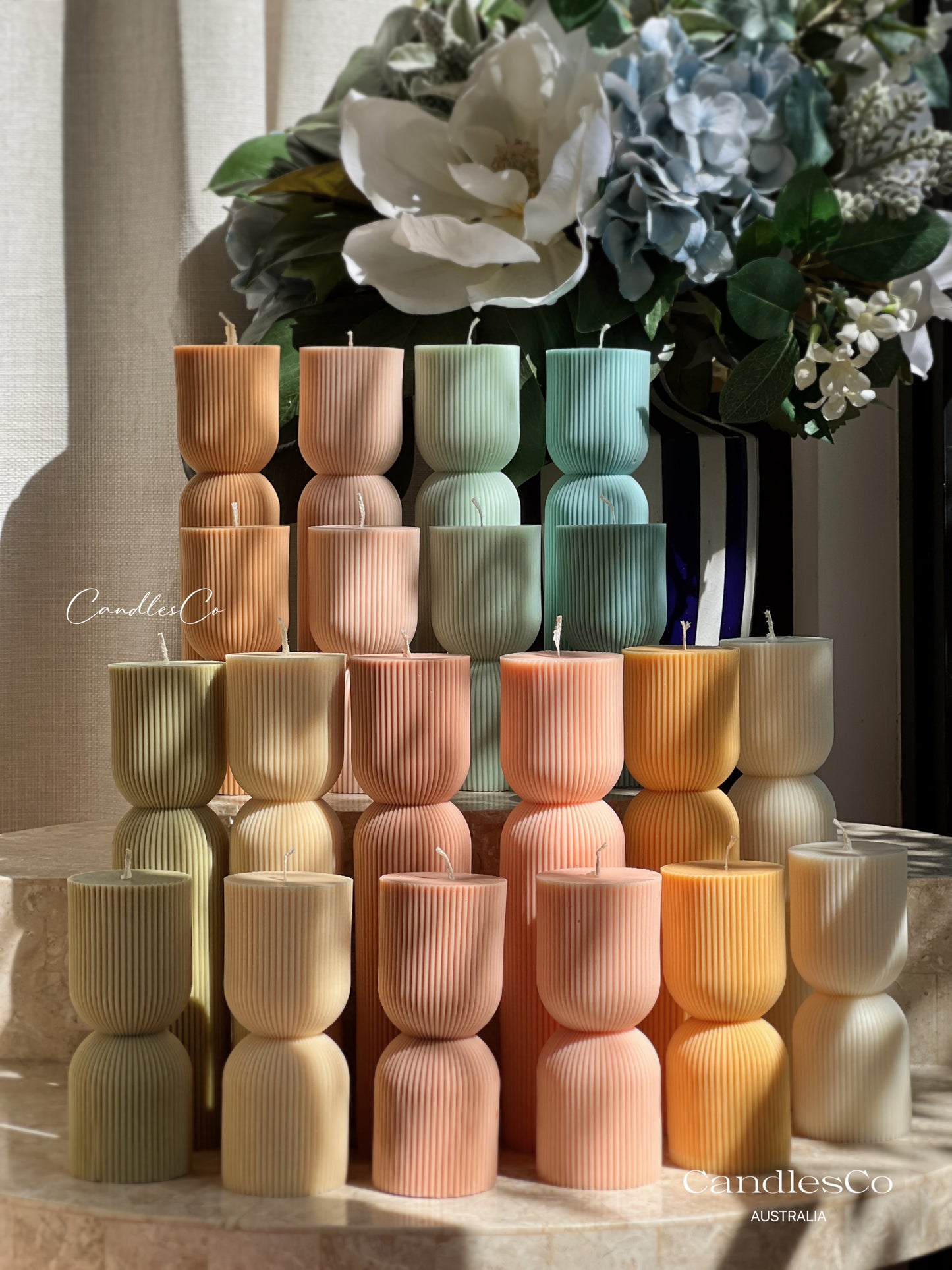 Hourglass Pillar Candle