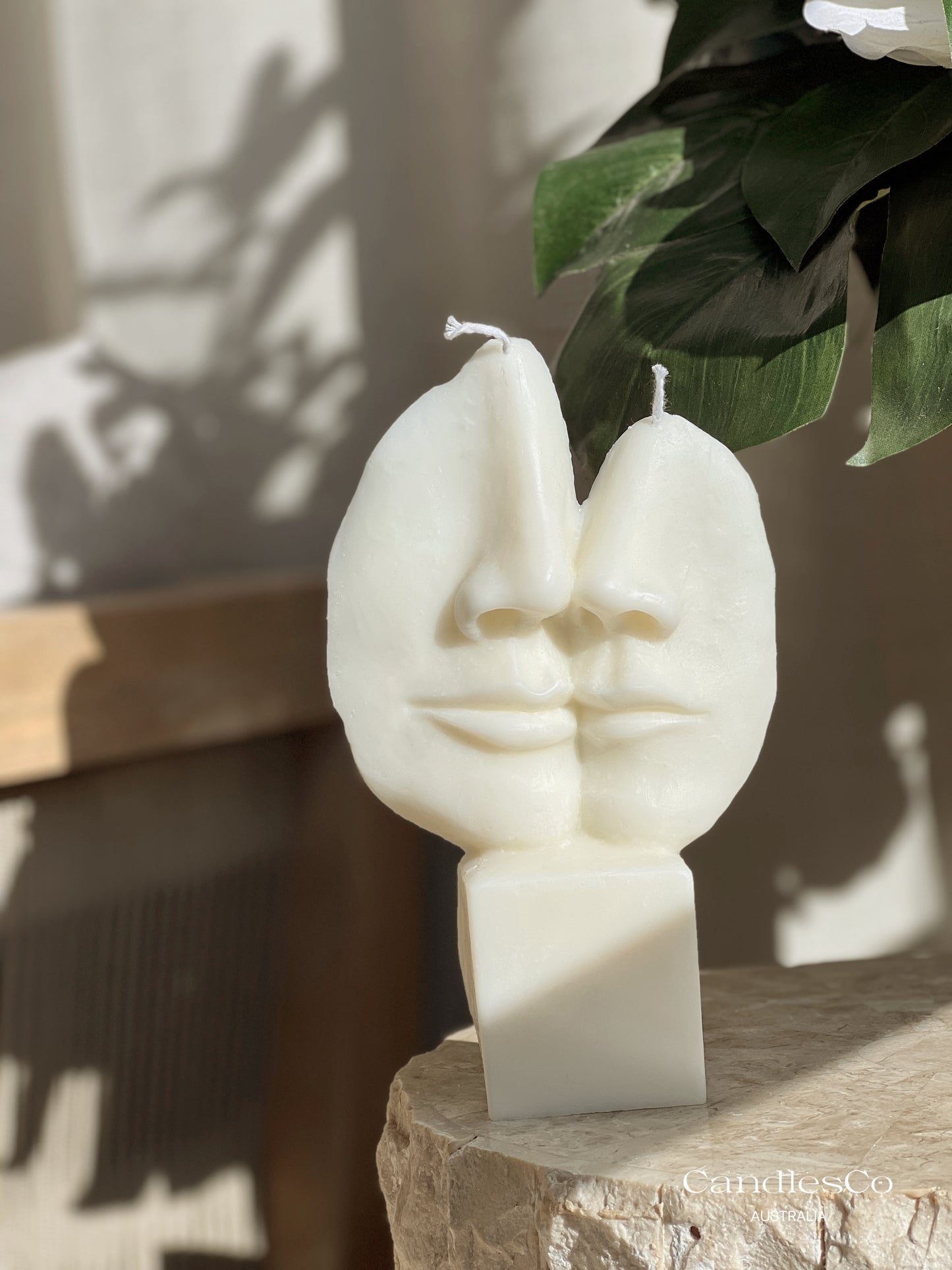 Abstract Face Candle