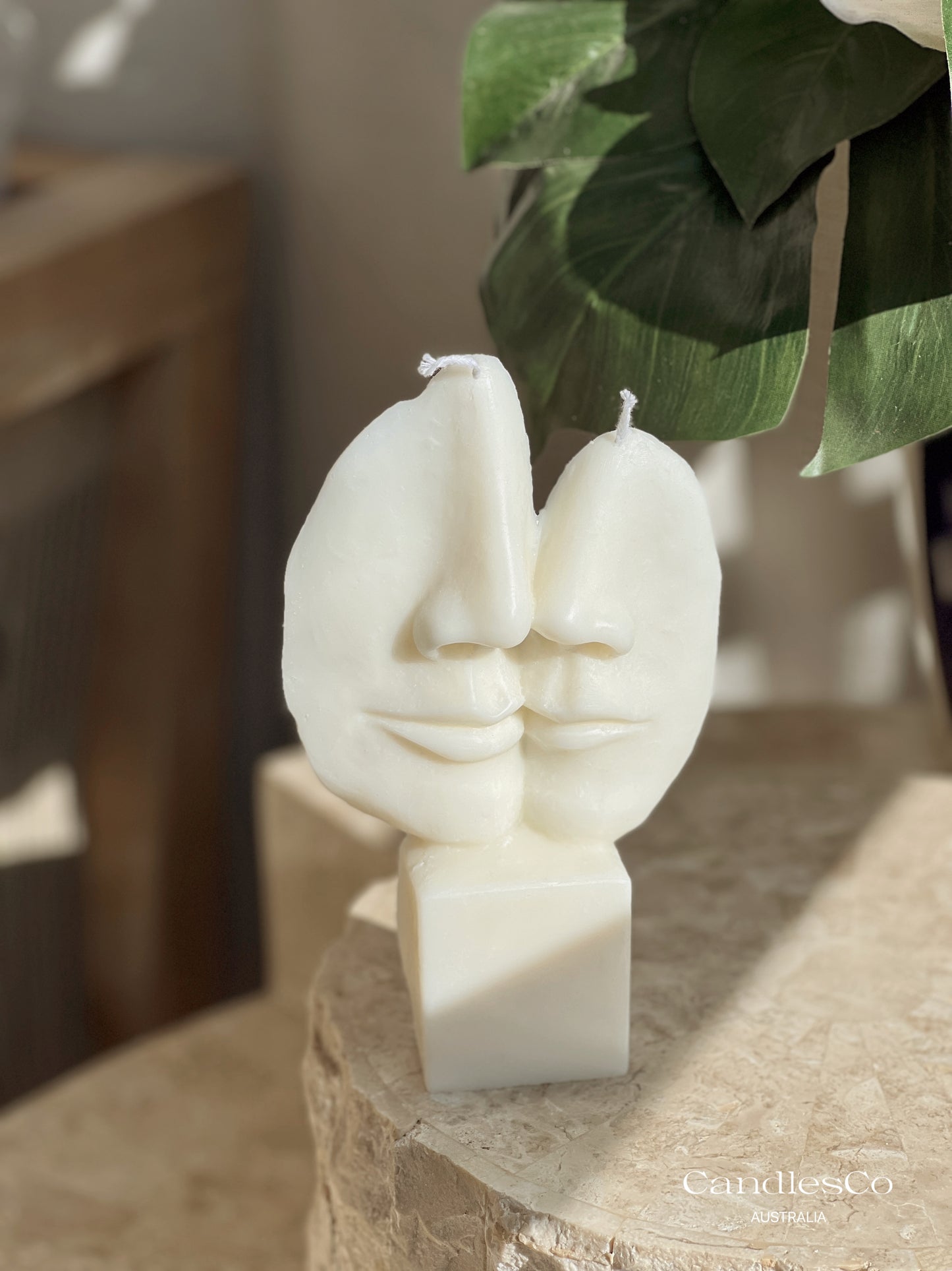 Abstract Face Candle