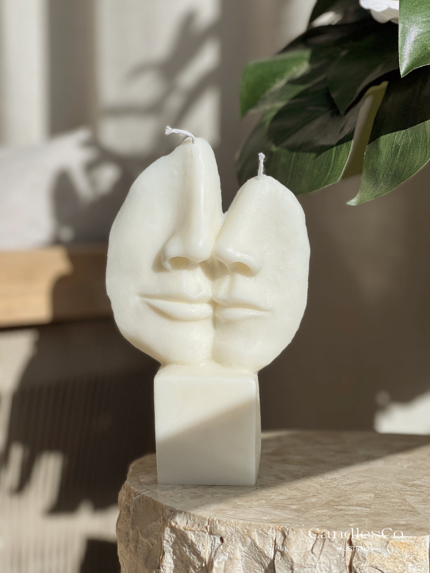 Abstract Face Candle
