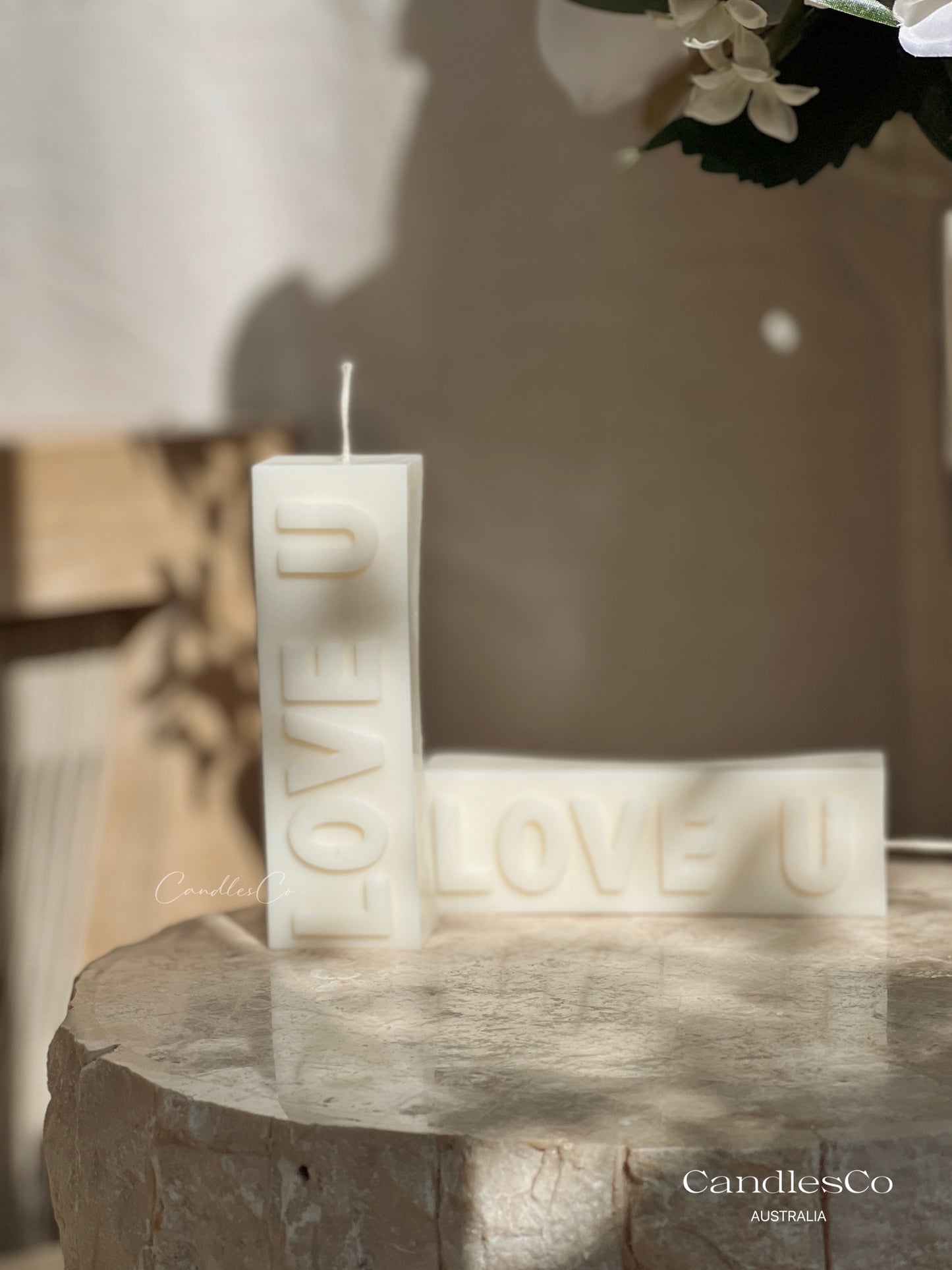 Love U Pillar Candle