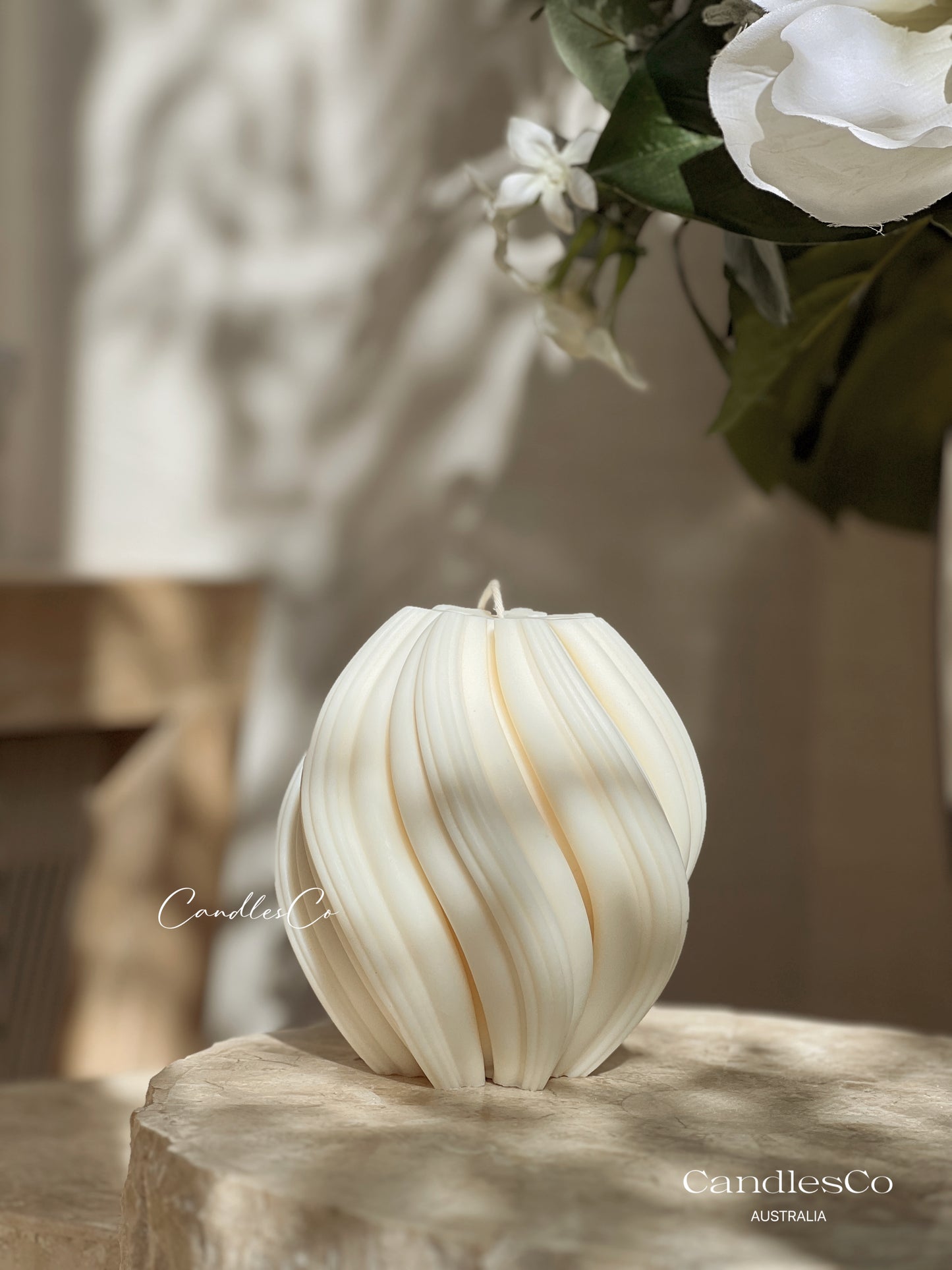 Swirl Sculptural Candle