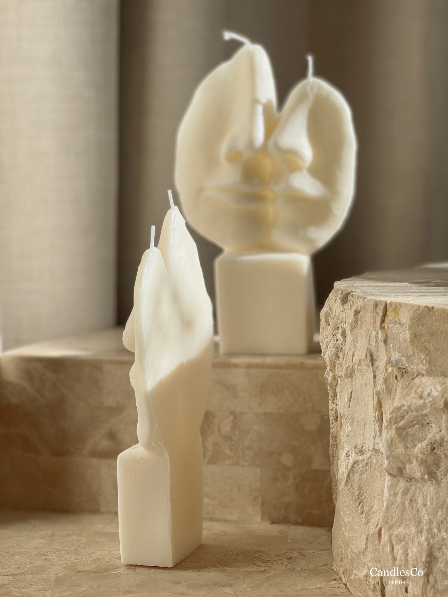 Abstract Face Candle