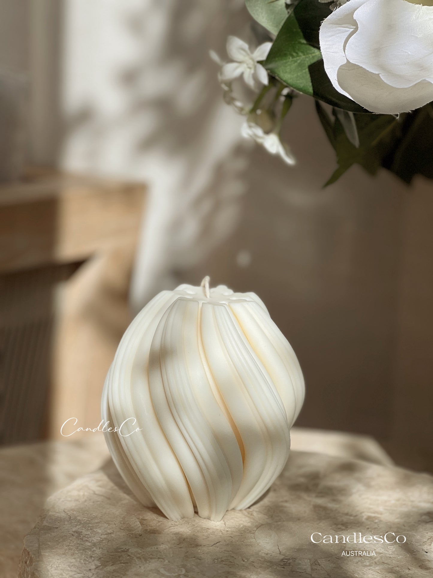 Swirl Sculptural Candle
