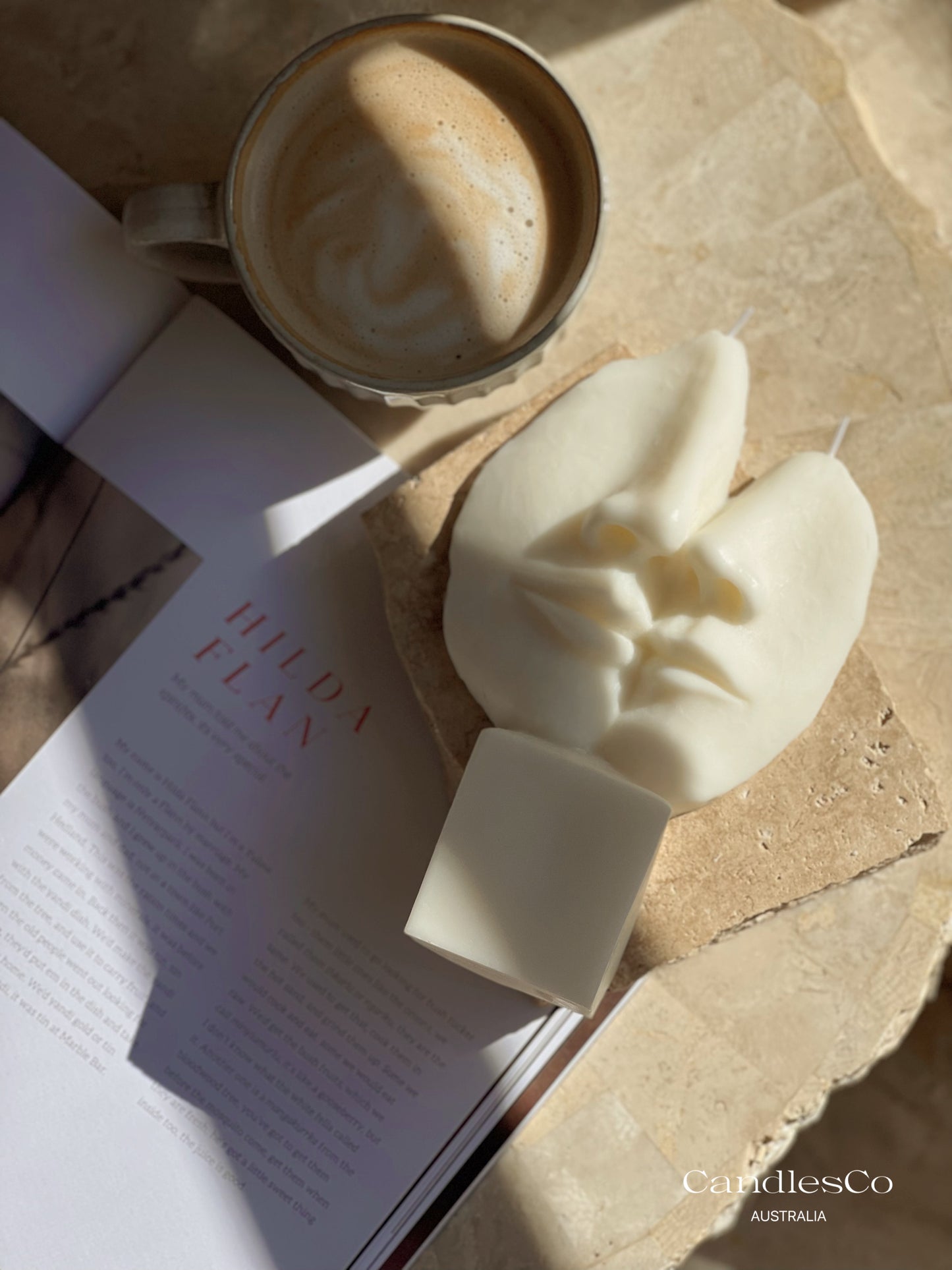 Abstract Face Candle