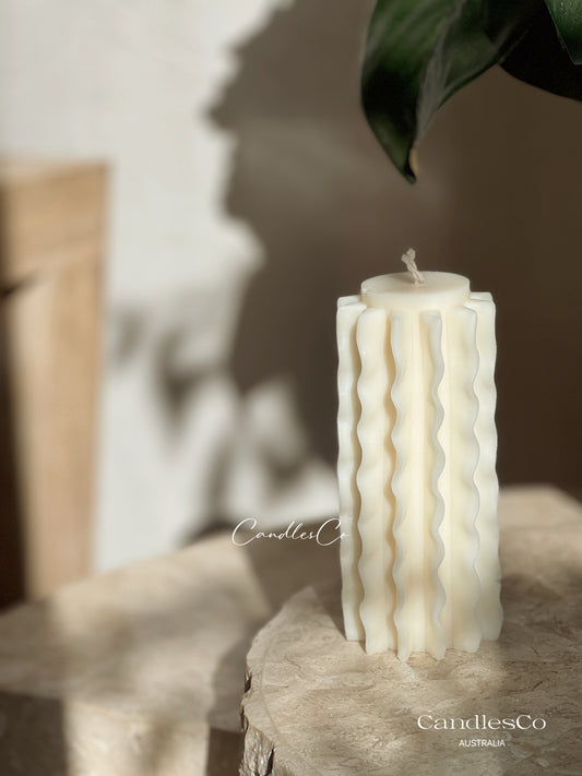 Frill Pillar Candle
