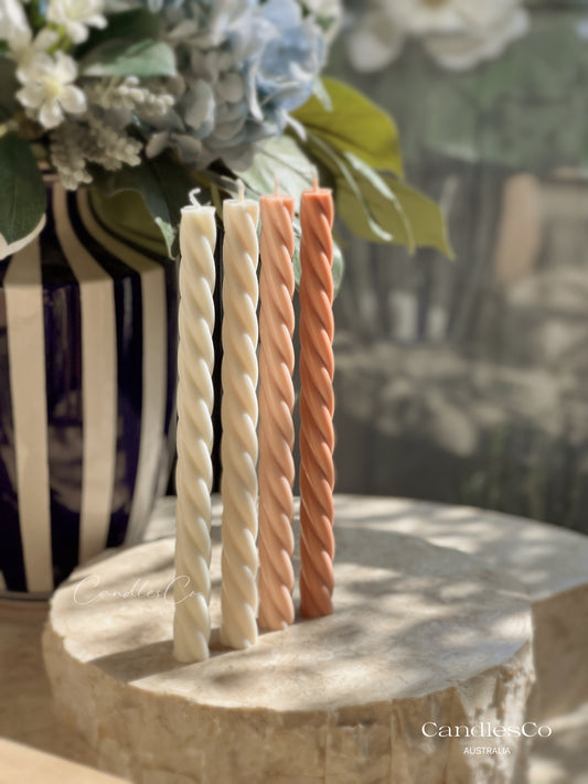 Twisted Narrow Pillar Candle