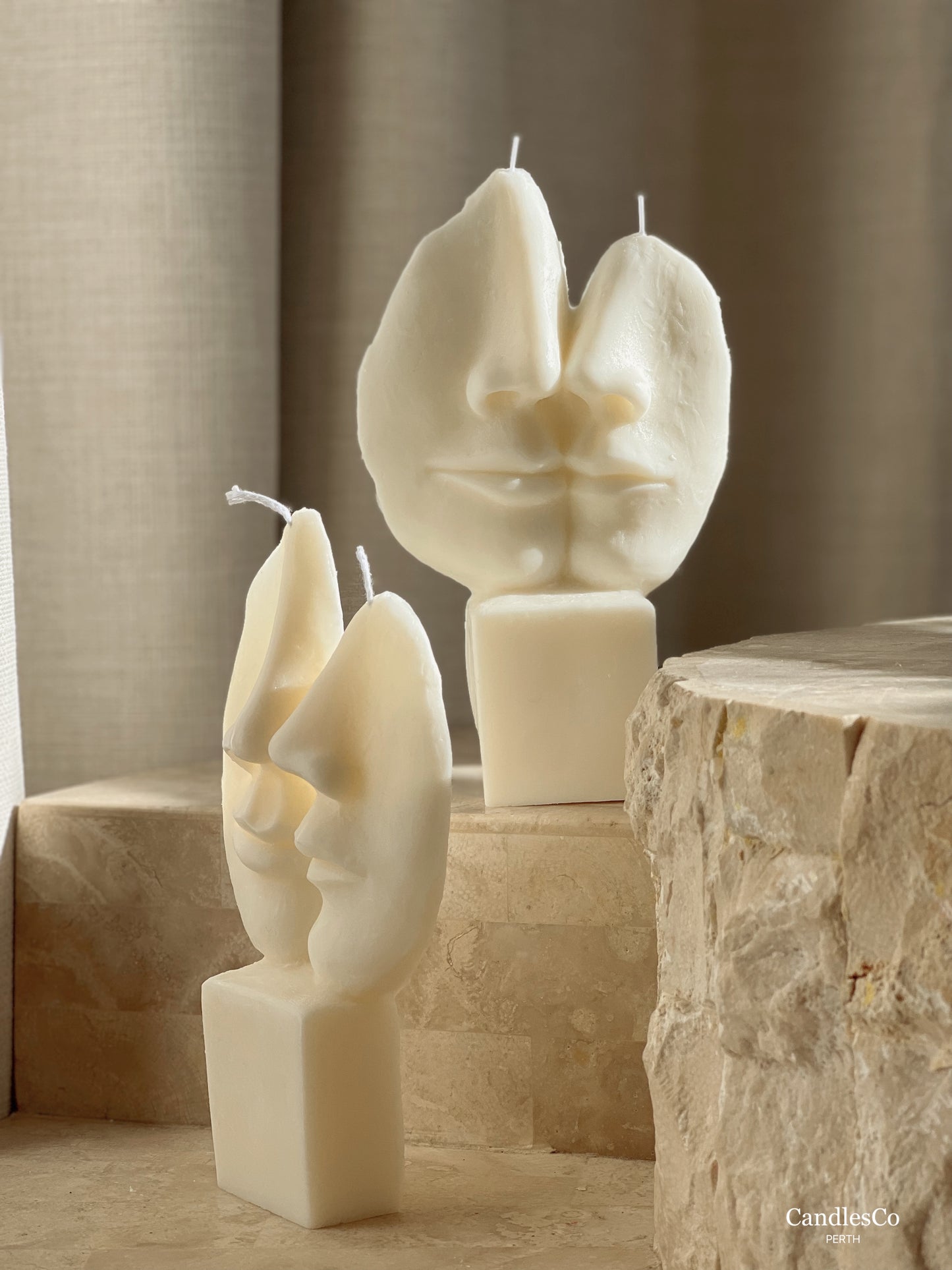 Abstract Face Candle