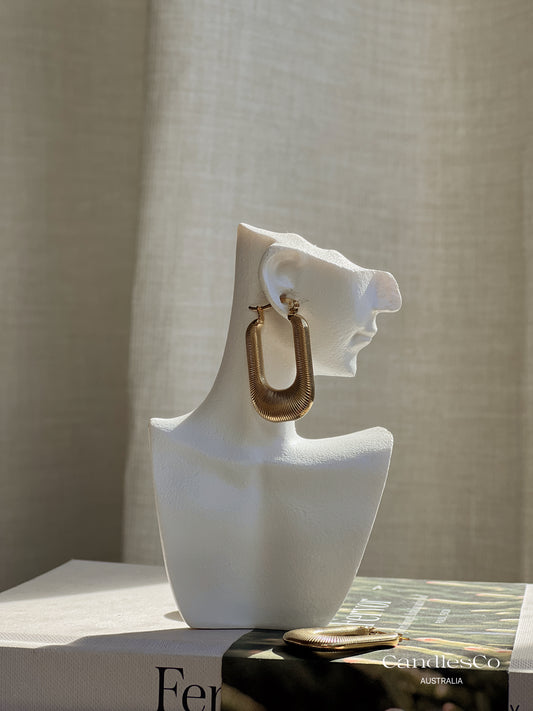 Fine Ridge Hoop Earrings