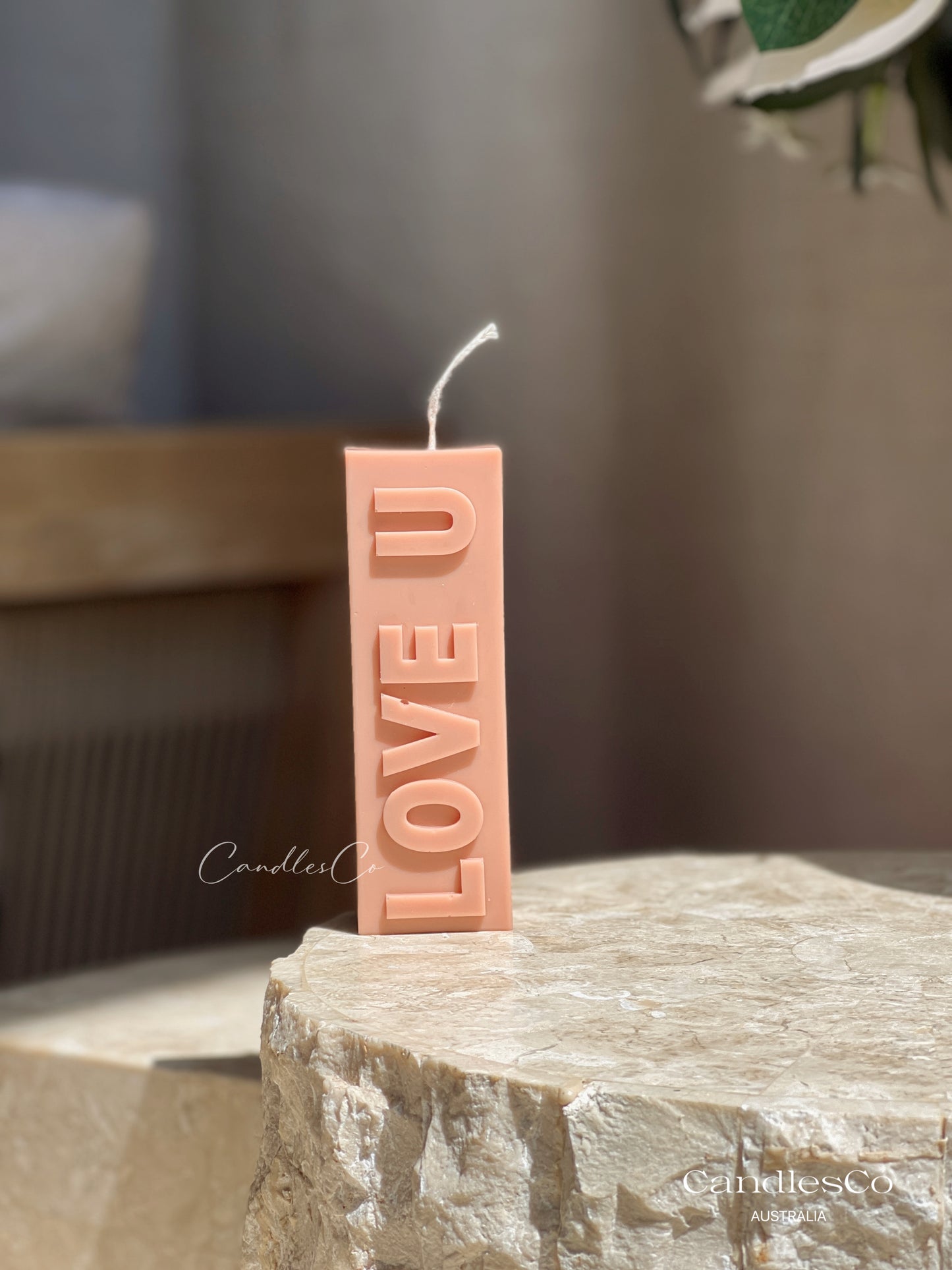 Love U Pillar Candle