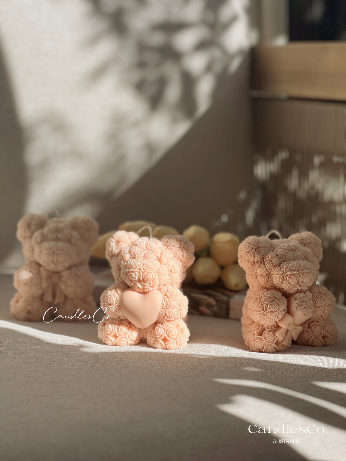 Rose Teddy Candle