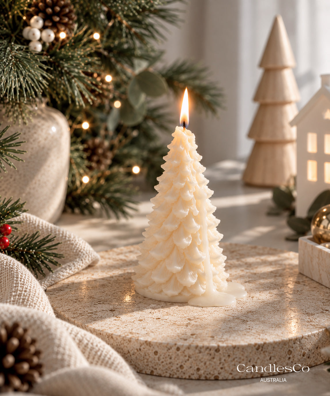 Petal Pine Tree Candle