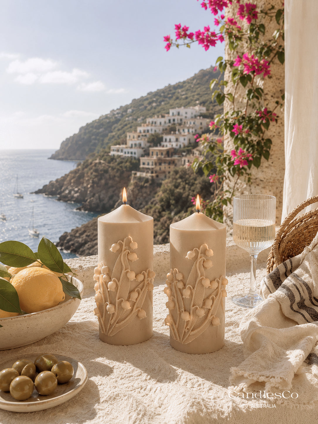 Lily of the Valley Pillar Candle